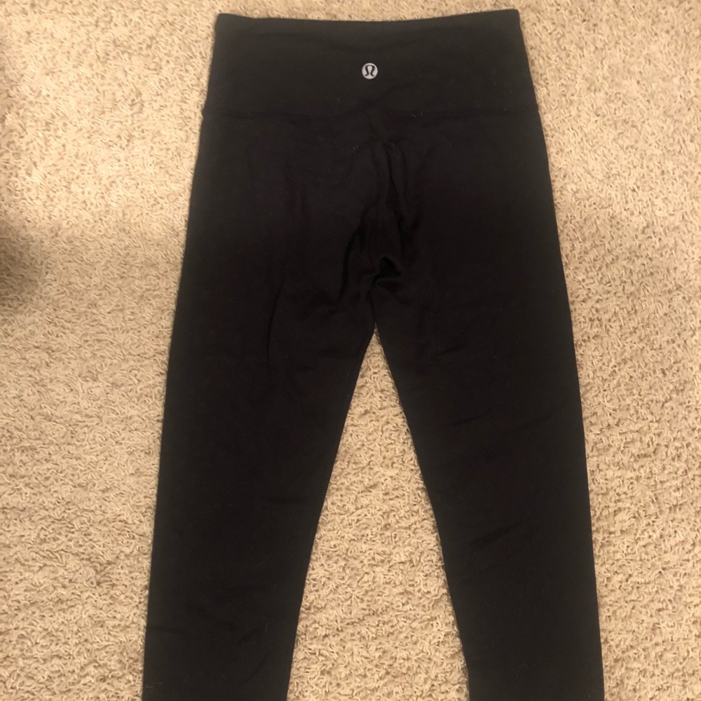 Lululemon wonder under crop faded polka dot